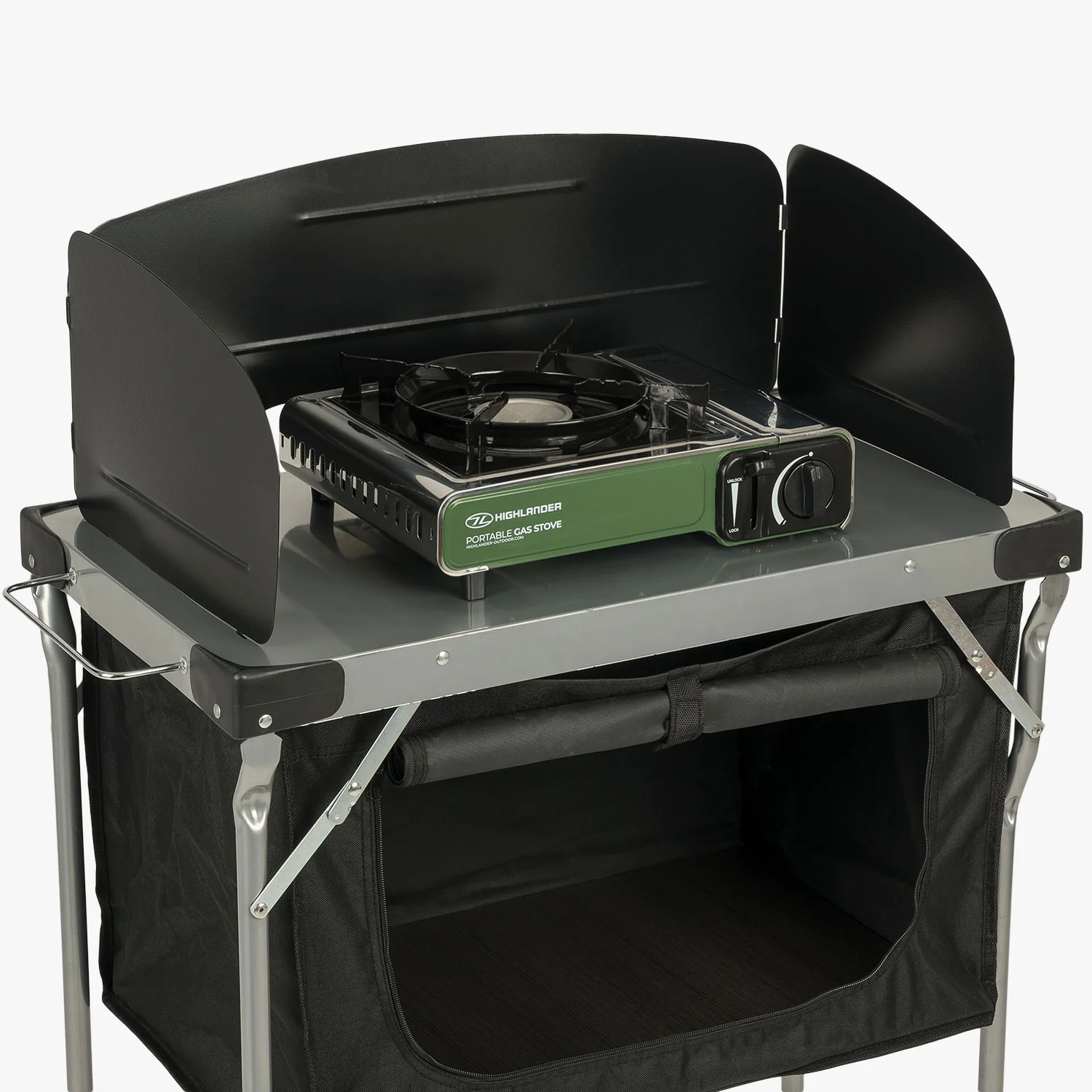 Steel Kitchen Camping Stand & Cupboard - Image 7
